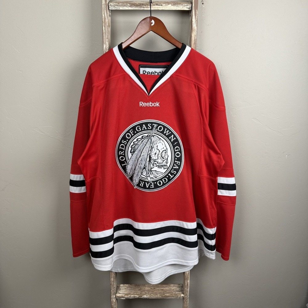 Reebok Men's Hockey Jersey Lords of Gas Town Go Fast Go Far size XL